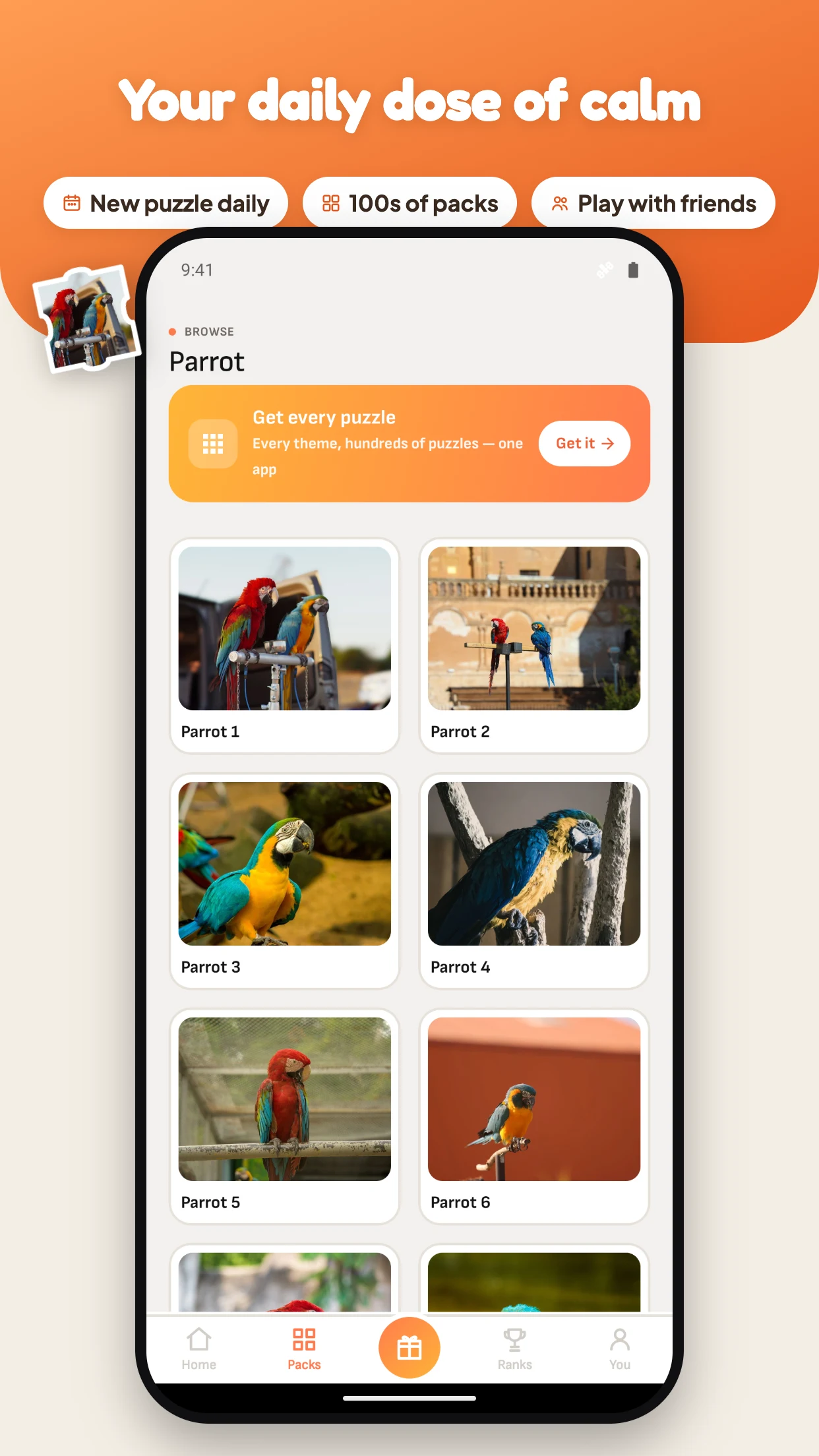 Parrot Jigsaw Puzzle screenshot